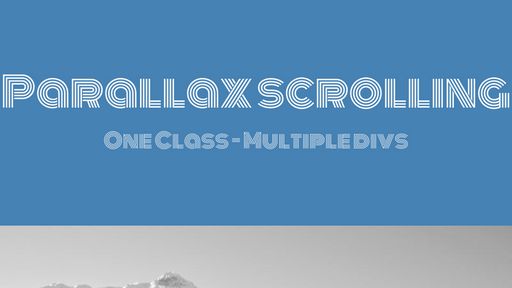 Parallax scrolling - one class, multiple divs - Script Codes