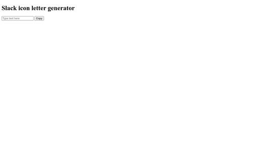Slack Icon Letter Generator - Script Codes
