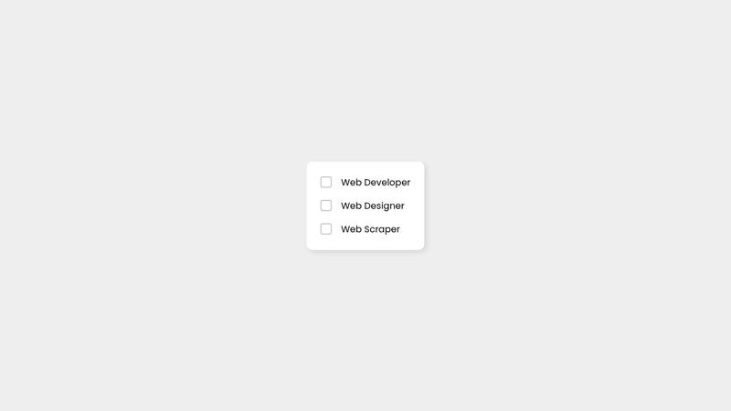 Custom Checkbox With Animation | HTML CSS Only