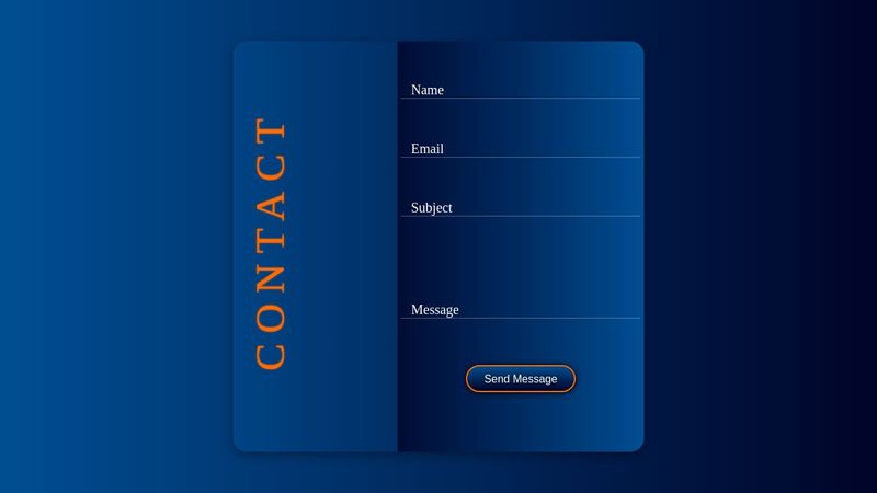 Simple Contact Form Using CSS