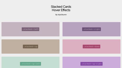 Stacked Cards Hover Effects - Script Codes