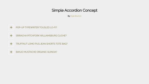 Simple Accordion Concept - Script Codes