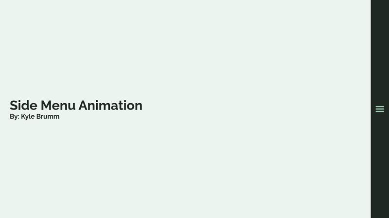 CodePen - Side Menu Animation CodePen - Side Menu Animation