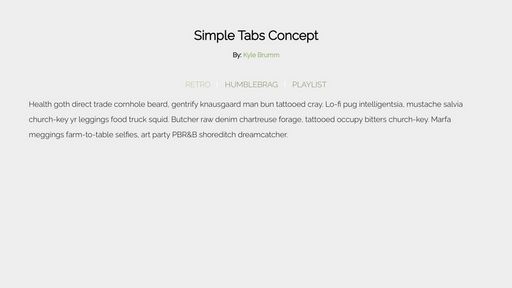 Simple Tabs Concept - Script Codes