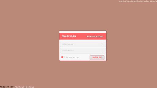 Another Great Login from Dribbble - Script Codes