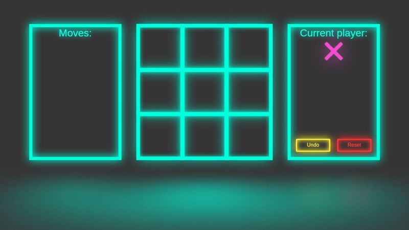 Neon Tic Tac Toe