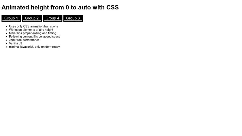 Animate height from 0 to auto with CSS