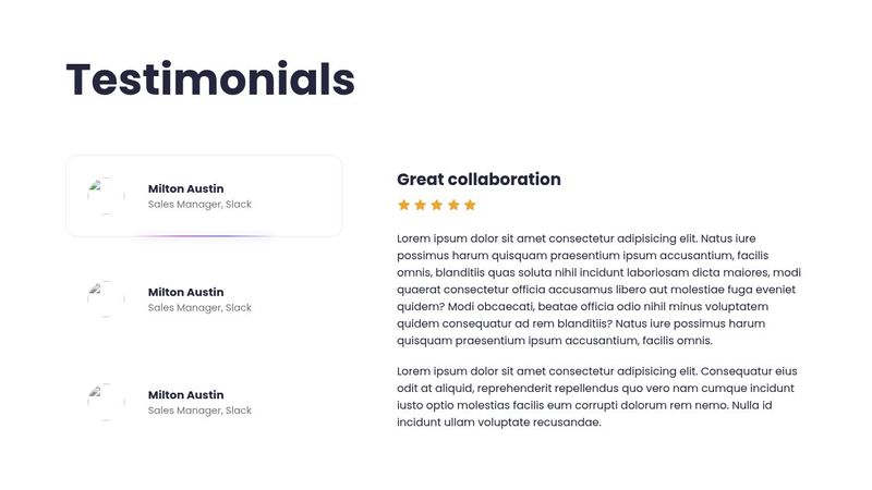 Testimonials #scss #js