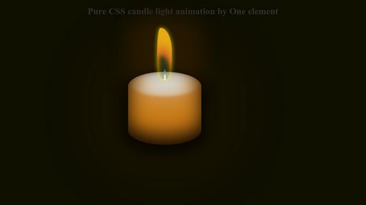 Pure CSS candle light animation by One element - Script Codes