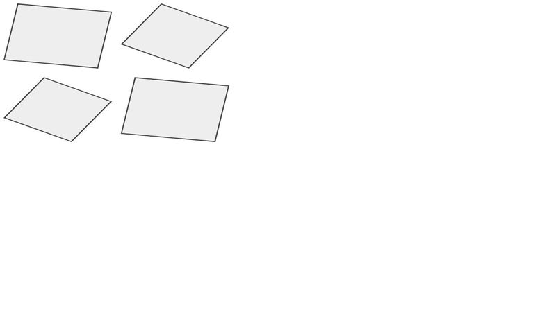 From rhombus to rectangle (css only: clip-path)