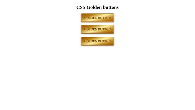 CSS Golden Buttons