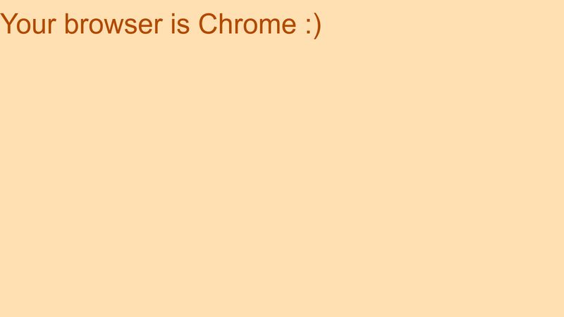 Detect User Browser