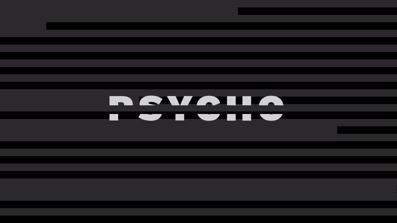 PSYCHO movie - opening horizontal lines animation