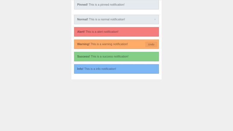 Alert Success Info Notification