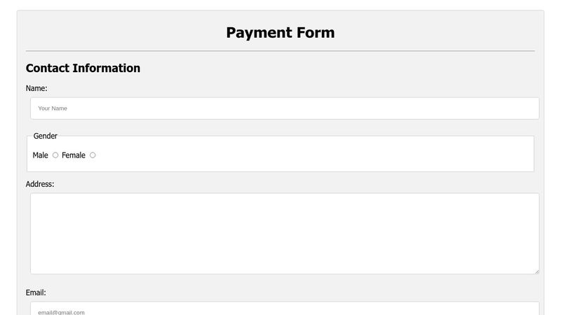 Payment Form