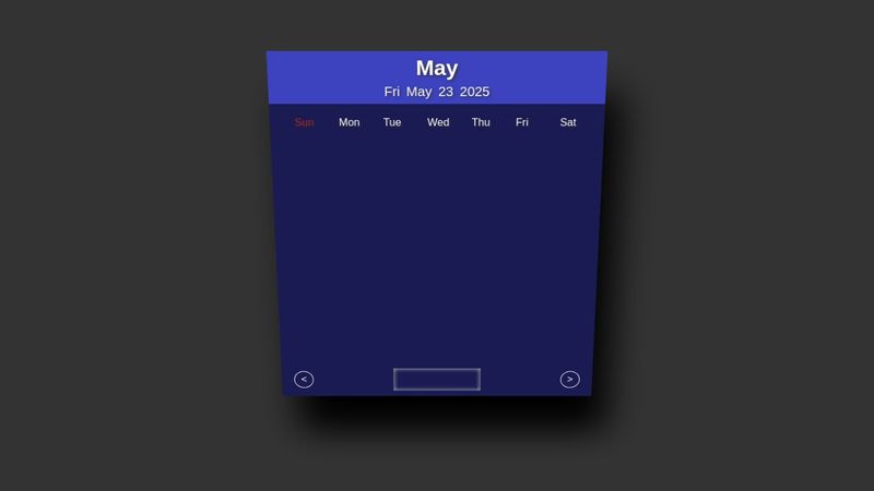 Calendar html css js