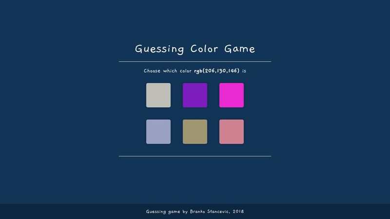 Simple color guessing game UPDATED with scoring system