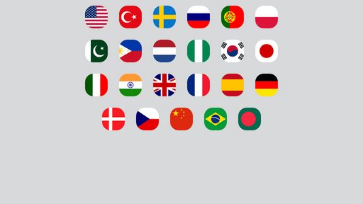 Optimised SVG Flags - Script Codes
