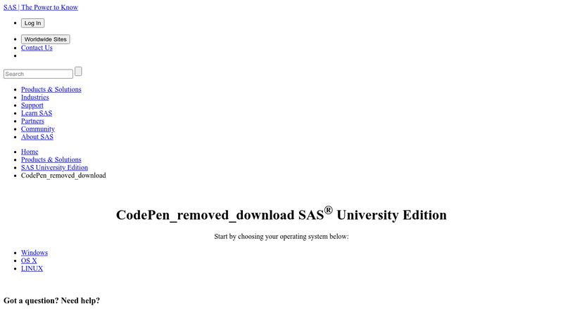 how to download sas univeristy edition