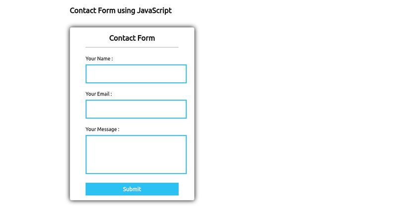 Javascript form