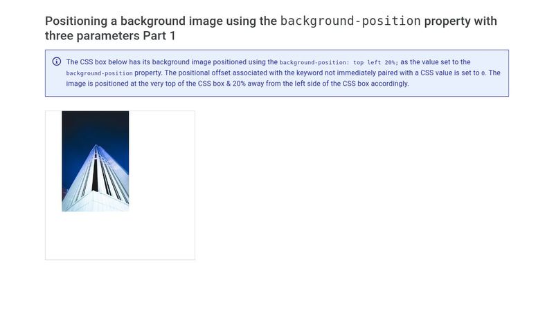 Learn CSS - Positioning a background-image using the background ...