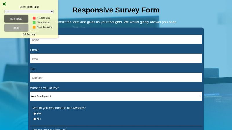Responsive Survey Form