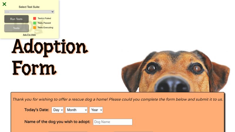 Dog Adoption Form