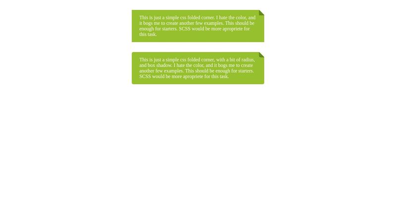 Pure css folded corner