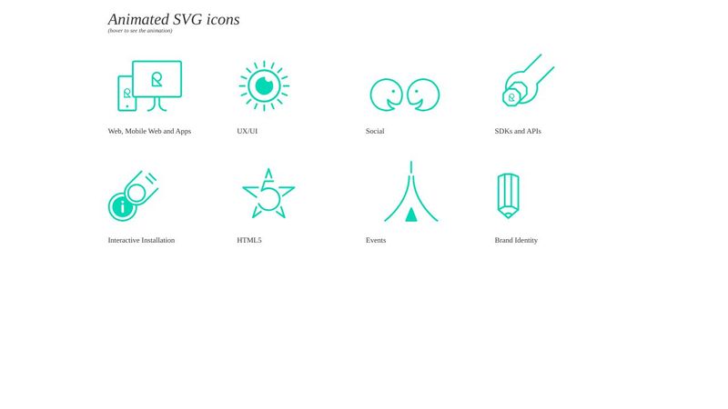 Animated SVG icons Animated SVG icons