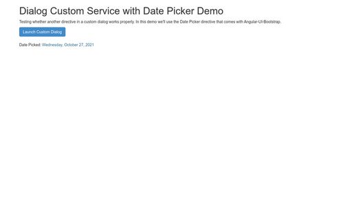 Dialog with Date Picker - Script Codes