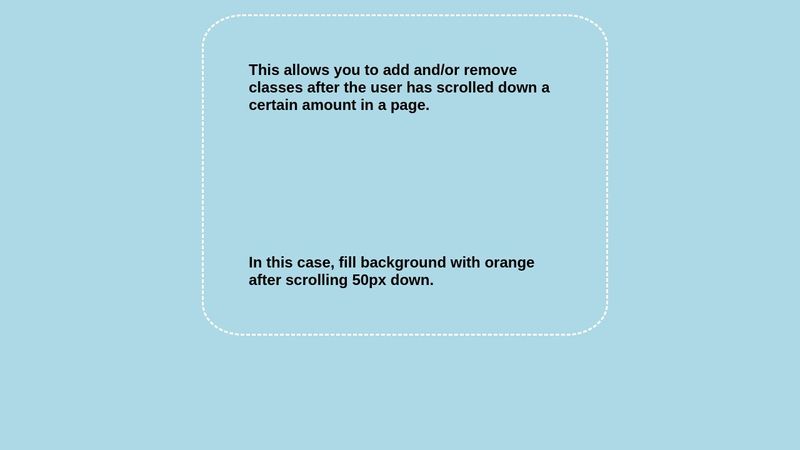 Add/Remove Class On Scroll