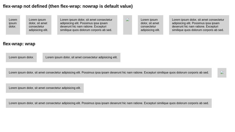 Flexbox: nowrap/wrap demo