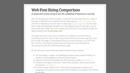 Web Font Readability Test - Script Codes