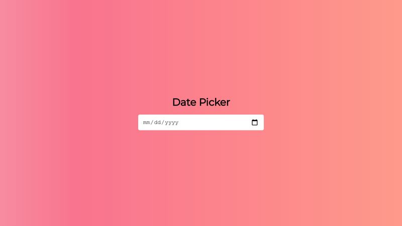 html-date-picker