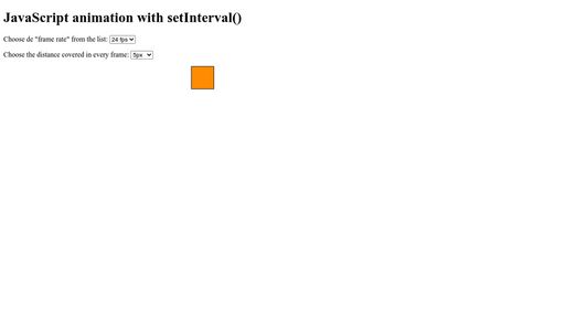 JavaScript animation with setInterval - Script Codes