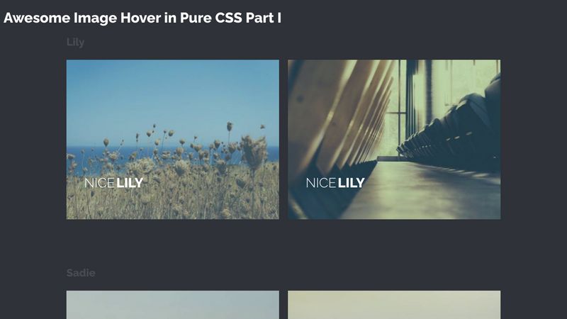 Awesome Image Hover in Pure CSS