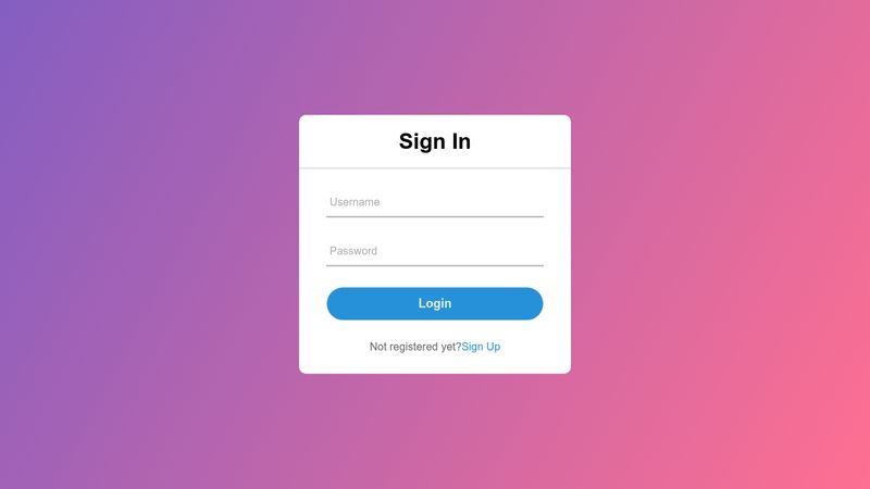 Animated sign in html & css no javascript