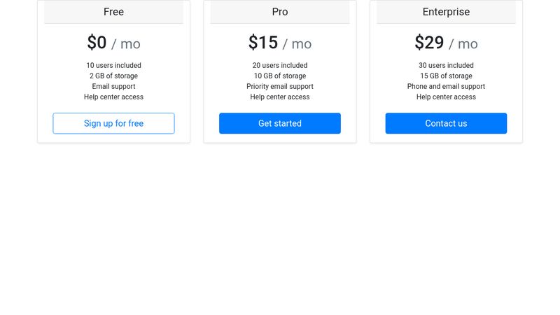 Bootstrap Card Layout 3 Columns