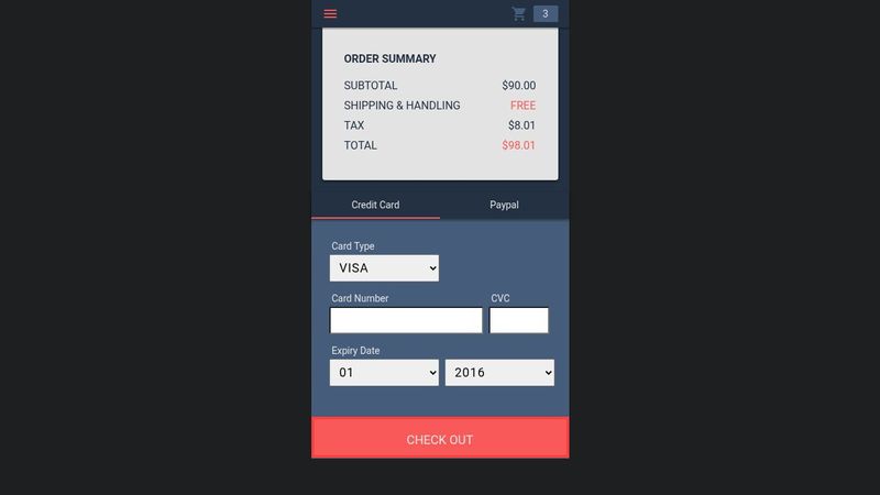 CodePen - Daily UI - 002 - Credit Card Checkout