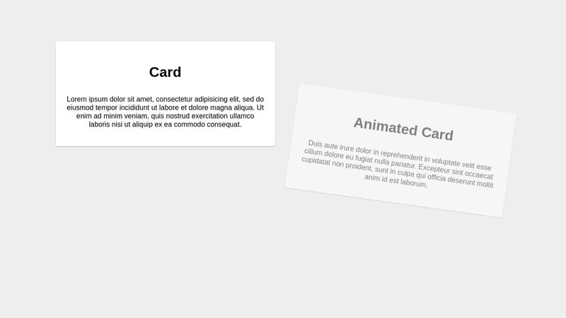 CodePen - Material Design Cards