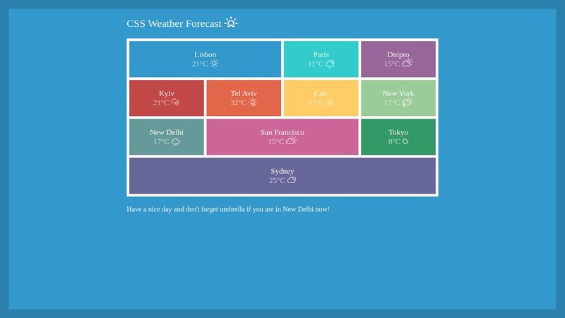 CSS Weather Forecast