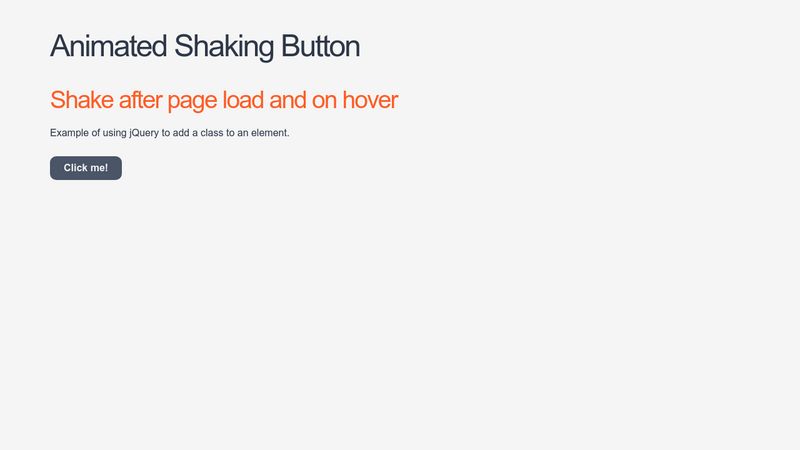 Animated Shaking Button