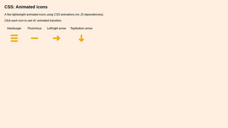 CSS: Animated icons CSS: Animated icons