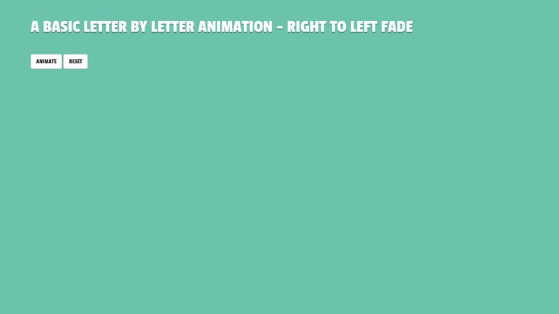 Letter by Letter Animation