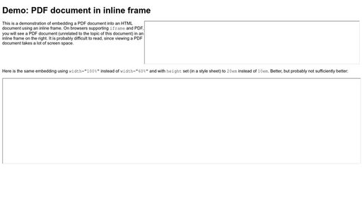 Inline Frame PDF - Script Codes