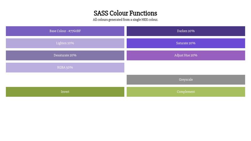 SASS Colour Functions