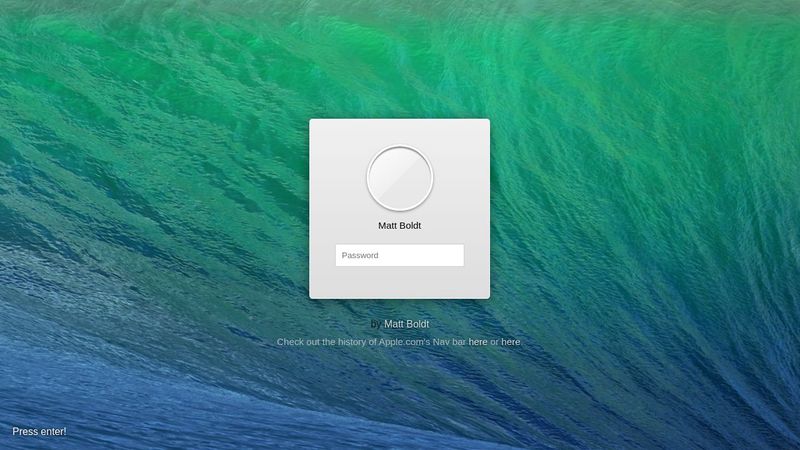 Mac OS Login in CSS