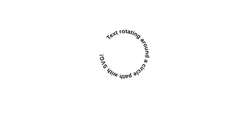 Circle text rotation with SVG Circle text rotation with SVG