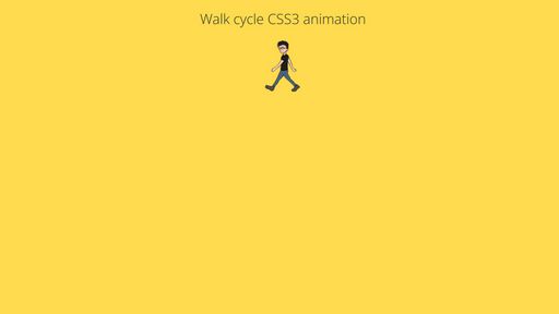 Walk cycle CSS3 animation - Script Codes