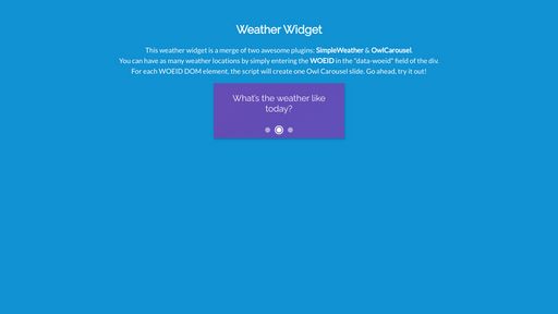 Weather widget - Script Codes